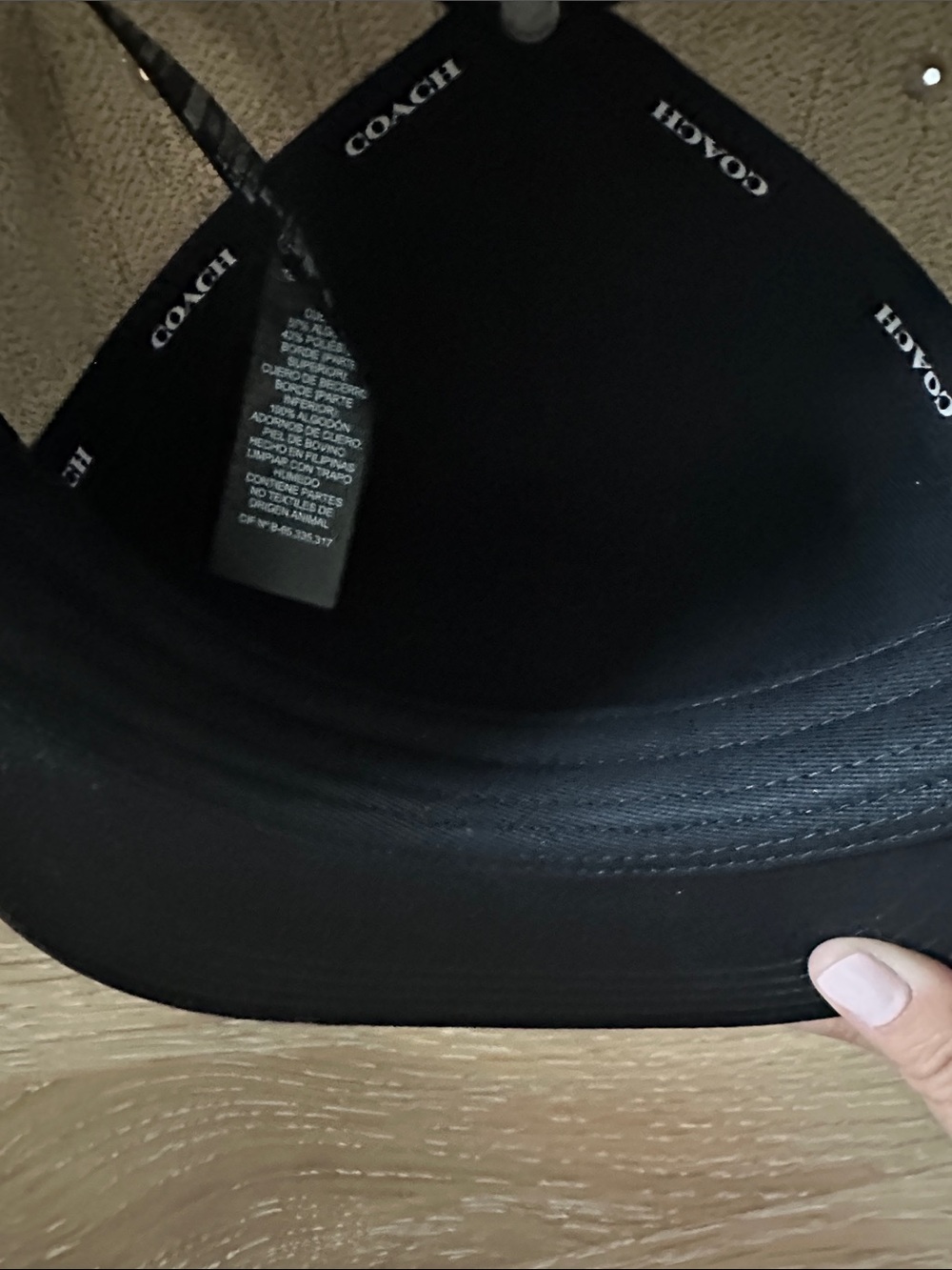 Coach Signature Canvas Baseball Cap in Brown/Tan - Picture 5 of 5